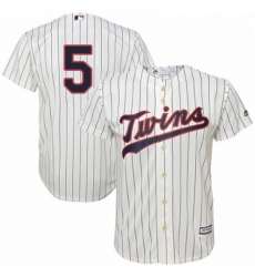 Youth Majestic Minnesota Twins 5 Eduardo Escobar Authentic Cream Alternate Cool Base MLB Jersey 