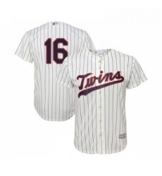 Youth Minnesota Twins 16 Jonathan Schoop Replica Cream Alternate Cool Base Baseball Jersey 