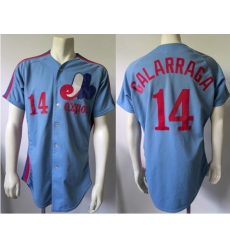 Men Montreal Expos Andres Galarraga #14 Baby Blue Stitched MLB jersey