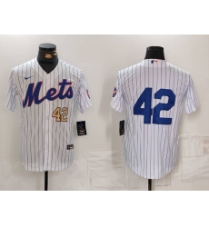 Men New York Mets 42 Jackie Robinson White Cool Base Stitched Baseball Jersey 3