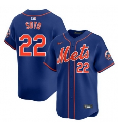 Men New York Mets Juan Soto #22 Blue Flex Base Stitched MLB Jersey