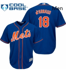 Mens Majestic New York Mets 18 Travis dArnaud Replica Royal Blue Alternate Home Cool Base MLB Jersey