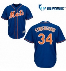 Mens Majestic New York Mets 34 Noah Syndergaard Replica Royal Blue Alternate Home Cool Base MLB Jersey