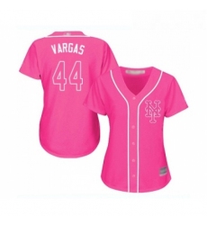 Womens New York Mets 44 Jason Vargas Authentic Pink Fashion Cool Base Baseball Jersey 