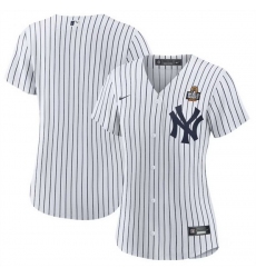 Women New York Yankees Blank White 2024 World Series Cool Base Stitched Baseball Jersey