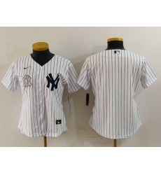 Women New York Yankees White Team Big Logo Cool Base Stitched Jersey 18