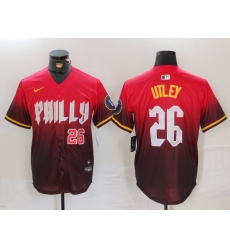 Men Philadelphia Phillies 26 Chase Utley Red 2024 City Connect Limited Stitched Jersey 3