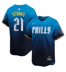Youth Philadelphia Phillies 21 Garrett Stubbs Blue 2024 City Connect Limited Stitched Baseball Jersey