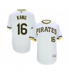 Mens Pittsburgh Pirates 16 Jung ho Kang White Flexbase Authentic Collection Cooperstown Baseball Jersey