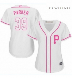 Womens Majestic Pittsburgh Pirates 39 Dave Parker Authentic White Fashion Cool Base MLB Jersey