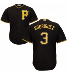 Youth Majestic Pittsburgh Pirates 3 Sean Rodriguez Authentic Black Alternate Cool Base MLB Jersey 