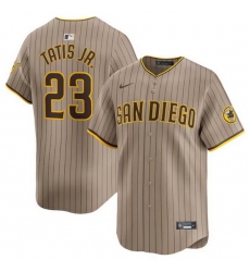 Men San Diego Padres 23 Fernando Tatis Jr  Tan 2024 Alternate Limited Stitched Baseball Jersey