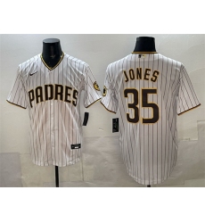 Men San Diego Padres 35 Randy Jones White Cool Base Stitched Baseball Jersey