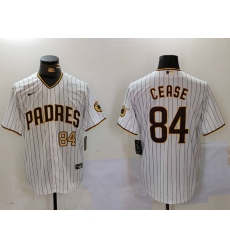 Men San Diego Padres 84 Dylan Cease White Cool Base Stitched Baseball Jersey