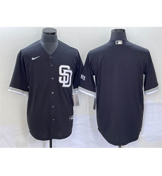 Men San Diego Padres Blank Black Cool Base Stitched Baseball Jersey