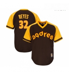 Mens San Diego Padres 32 Franmil Reyes Replica Brown Alternate Cooperstown Cool Base Baseball Jersey 