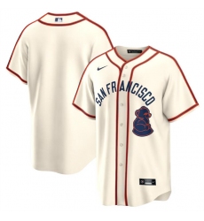Men San Francisco Giants Blank Cream 2024 Rickwood Classic Stitched Baseball Jersey
