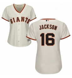 Womens Majestic San Francisco Giants 16 Austin Jackson Replica Cream Home Cool Base MLB Jersey 