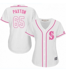 Womens Majestic Seattle Mariners 65 James Paxton Replica White Fashion Cool Base MLB Jersey 