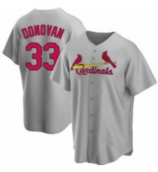 Men ST. LOUIS CARDINALS Brendan Donovan #33 Gray Cool Base Stitched MLB Jersey