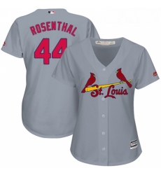 Womens Majestic St Louis Cardinals 44 Trevor Rosenthal Replica Grey Road Cool Base MLB Jersey