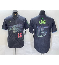 Men Tampa Bay Rays 15 Josh Lowe Charcoal 2024 City Connect Limited Stitched jerseys