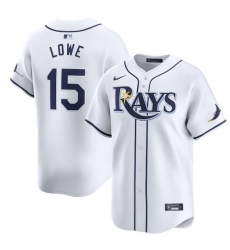 Men Tampa Bay Rays 15 Josh Lowe White Home Limited Stitched Baseball Jersey