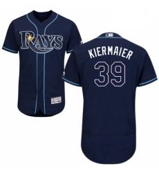 Mens Majestic Tampa Bay Rays 39 Kevin Kiermaier Navy Blue Alternate Flex Base Authentic Collection MLB Jersey