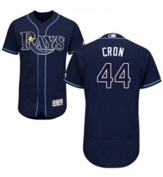 Mens Majestic Tampa Bay Rays 44 C J Cron Navy Blue Alternate Flex Base Authentic Collection MLB Jersey