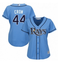 Womens Majestic Tampa Bay Rays 44 C J Cron Authentic Light Blue Alternate 2 Cool Base MLB Jersey 