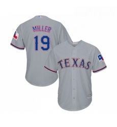 Youth Texas Rangers 19 Shelby Miller Replica Grey Road Cool Base Baseball Jersey 