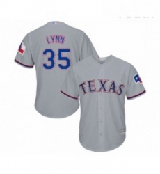 Youth Texas Rangers 35 Lance Lynn Replica Grey Road Cool Base Baseball Jersey 