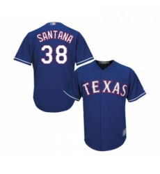 Youth Texas Rangers 38 Danny Santana Replica Royal Blue Alternate 2 Cool Base Baseball Jersey 