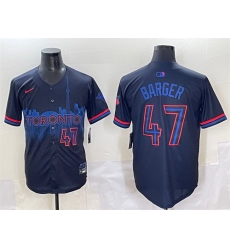 Men Toronto Blue Jays 47 Addison Barger Navy 2024 City Connect Limited Stitched Baseball Jersey