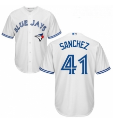 Youth Majestic Toronto Blue Jays 41 Aaron Sanchez Authentic White Home MLB Jersey