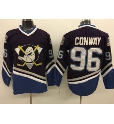 Ducks 96 Charlie Conway Purple CCM Jersey