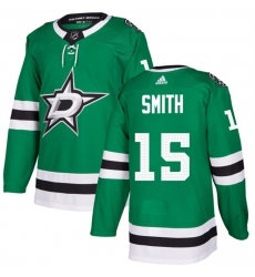 Men Dallas Stars 15 Craig Smith Green Stitched Jersey