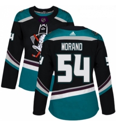 Womens Adidas Anaheim Ducks 54 Antoine Morand Authentic Black Teal Third NHL Jersey 