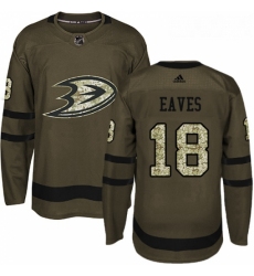 Youth Adidas Anaheim Ducks 18 Patrick Eaves Premier Green Salute to Service NHL Jersey 