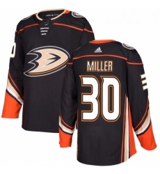 Youth Adidas Anaheim Ducks 30 Ryan Miller Authentic Black Home NHL Jersey 