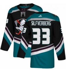 Youth Adidas Anaheim Ducks 33 Jakob Silfverberg Authentic Black Teal Third NHL Jersey 