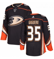 Youth Adidas Anaheim Ducks 35 Jean Sebastien Giguere Authentic Black Home NHL Jersey 