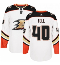 Youth Adidas Anaheim Ducks 40 Jared Boll Authentic White Away NHL Jersey 