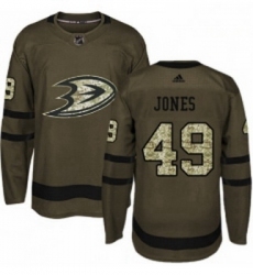 Youth Adidas Anaheim Ducks 49 Max Jones Premier Green Salute to Service NHL Jersey 