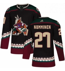 Youth Adidas Arizona Coyotes 27 Teppo Numminen Authentic Black Alternate NHL Jersey 