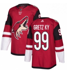 Youth Adidas Arizona Coyotes 99 Wayne Gretzky Premier Burgundy Red Home NHL Jersey 