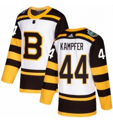 Mens Adidas Boston Bruins 44 Steven Kampfer Authentic White 2019 Winter Classic NHL Jerse