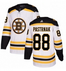 Womens Adidas Boston Bruins 88 David Pastrnak Authentic White Away NHL Jersey 