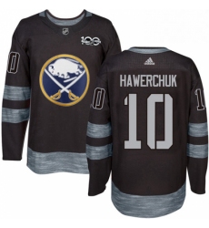 Mens Adidas Buffalo Sabres 10 Dale Hawerchuk Premier Black 1917 2017 100th Anniversary NHL Jersey 