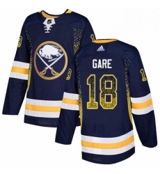 Mens Adidas Buffalo Sabres 18 Danny Gare Authentic Navy Blue Drift Fashion NHL Jersey 